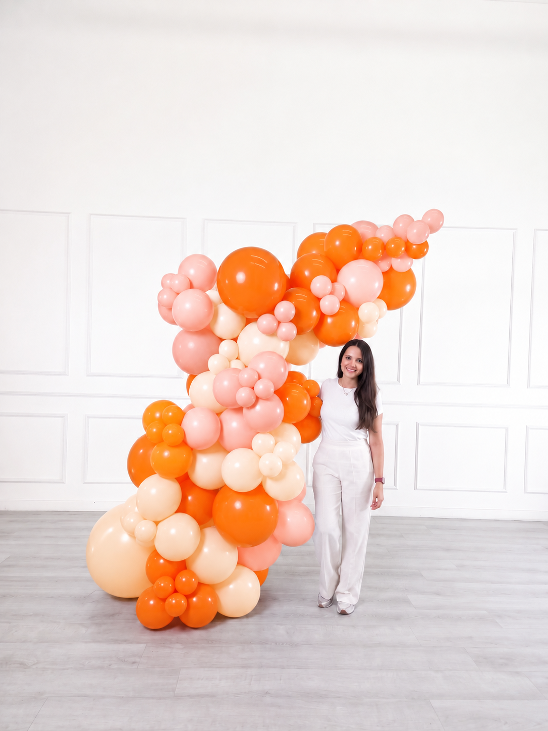 Ana Karina Balloons orange spritz freestanding balloon garland, additional product image