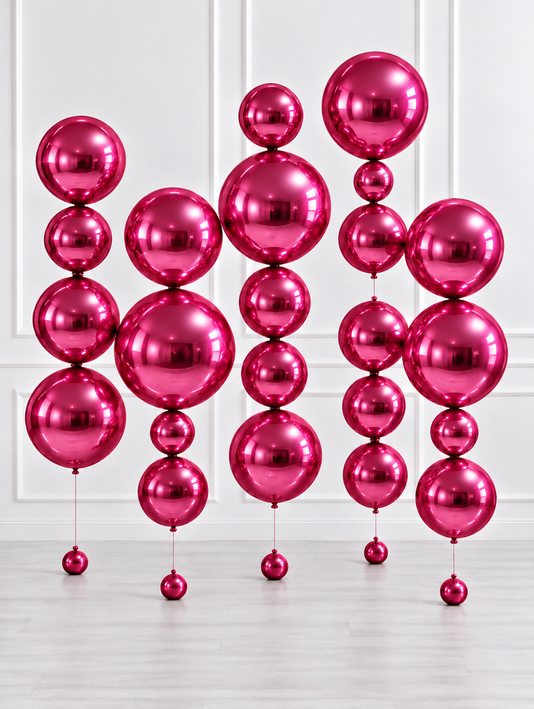 Ana Karina Balloons pink floating balloon totem