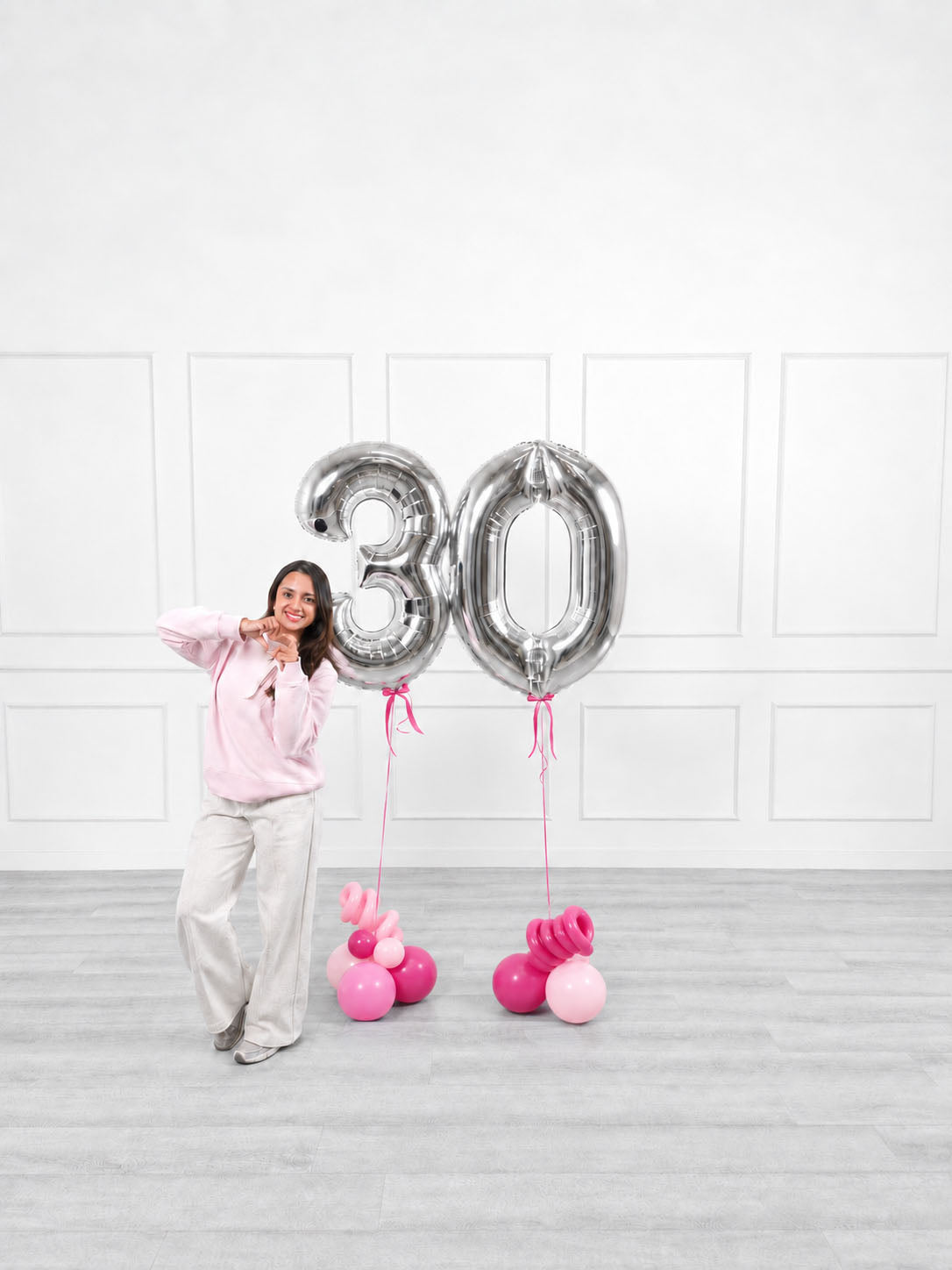 Ana Karina Balloons pink is hot foil numbers, additional product image