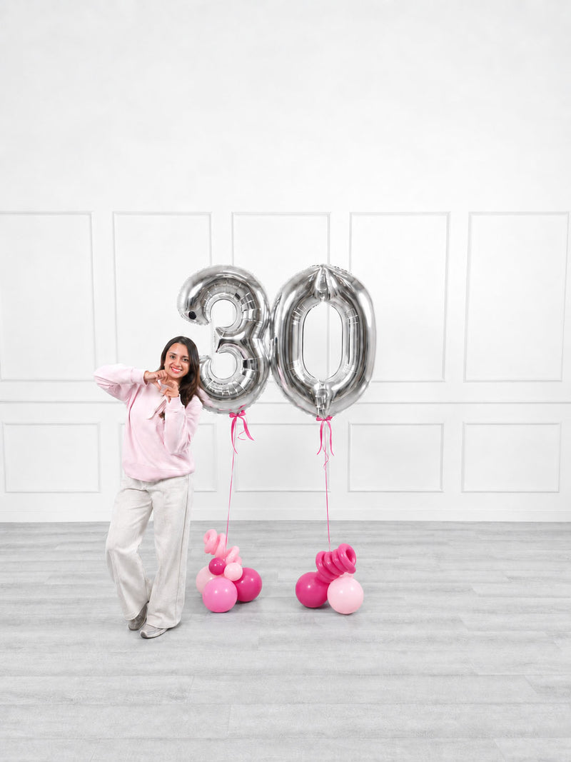 Ana Karina Balloons pink is hot foil numbers, additional product image