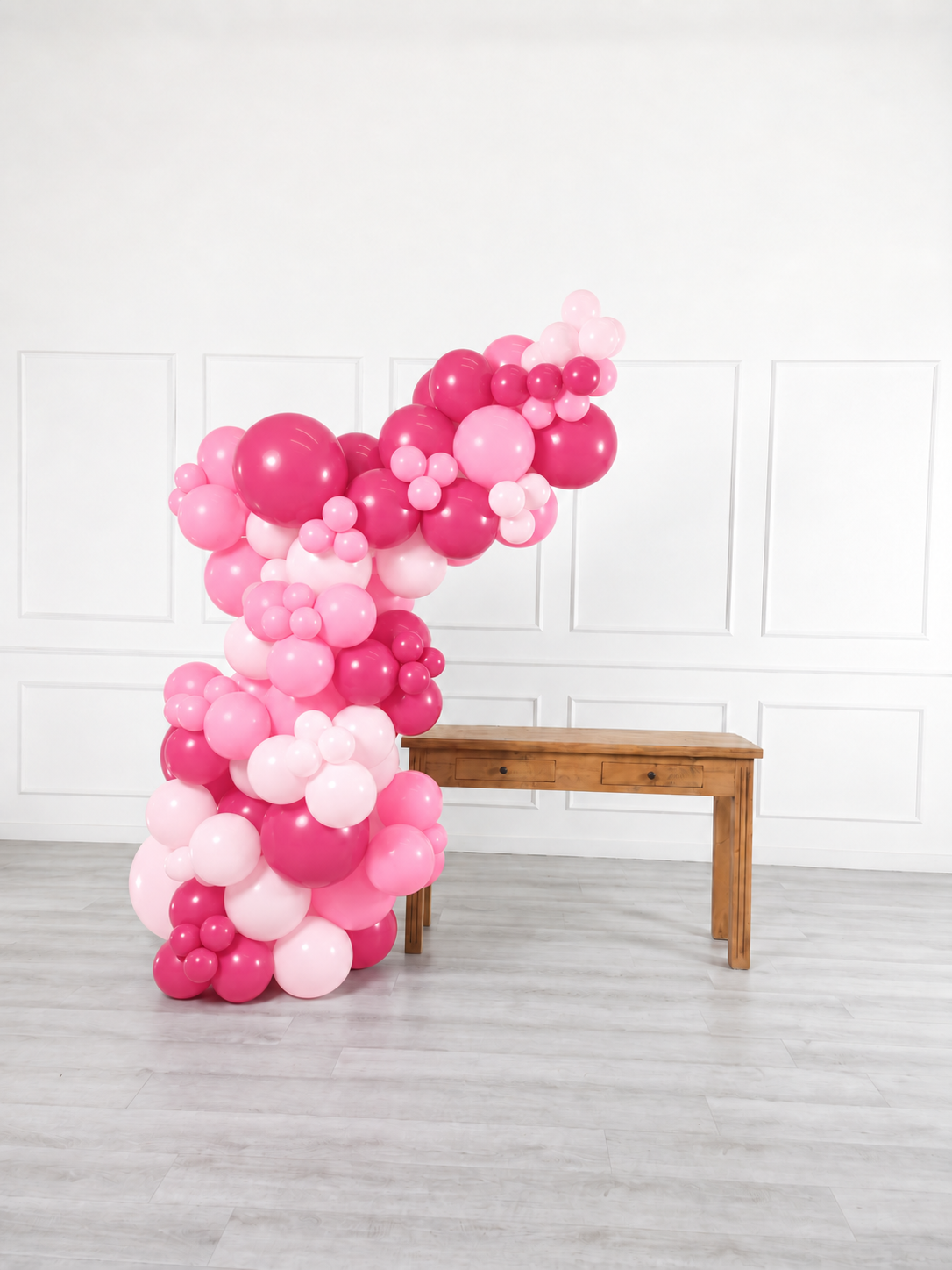 Ana Karina Balloons pink is hot freestanding balloon garland, additional product image