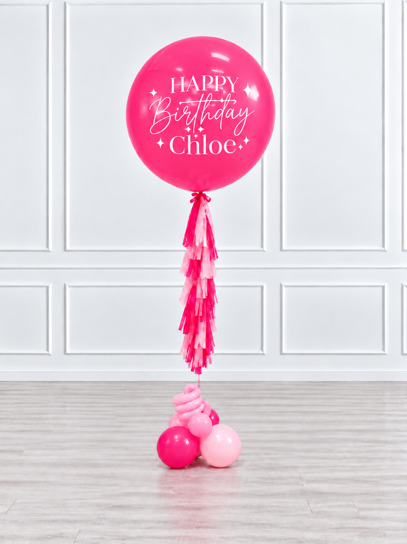 Ana Karina Balloons pink is hot personalized jumbo balloon, additional product image