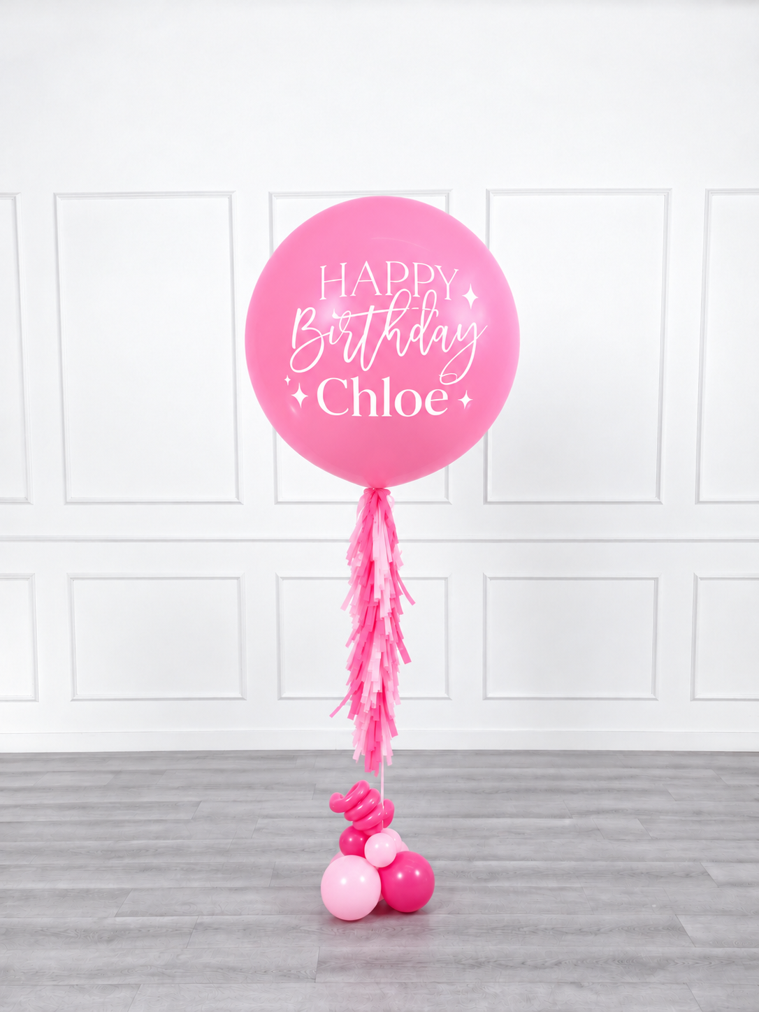 Ana Karina Balloons pink is hot personalized jumbo balloon