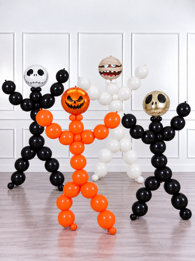Halloween - Dancer Men Balloons - Jack Skellington - Black and Gold