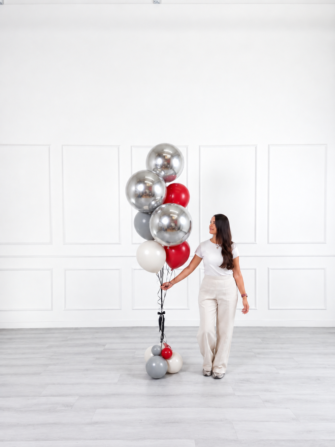 Ana Karina Balloons scarlet frost balloon bunch orbz luxe, additional product image