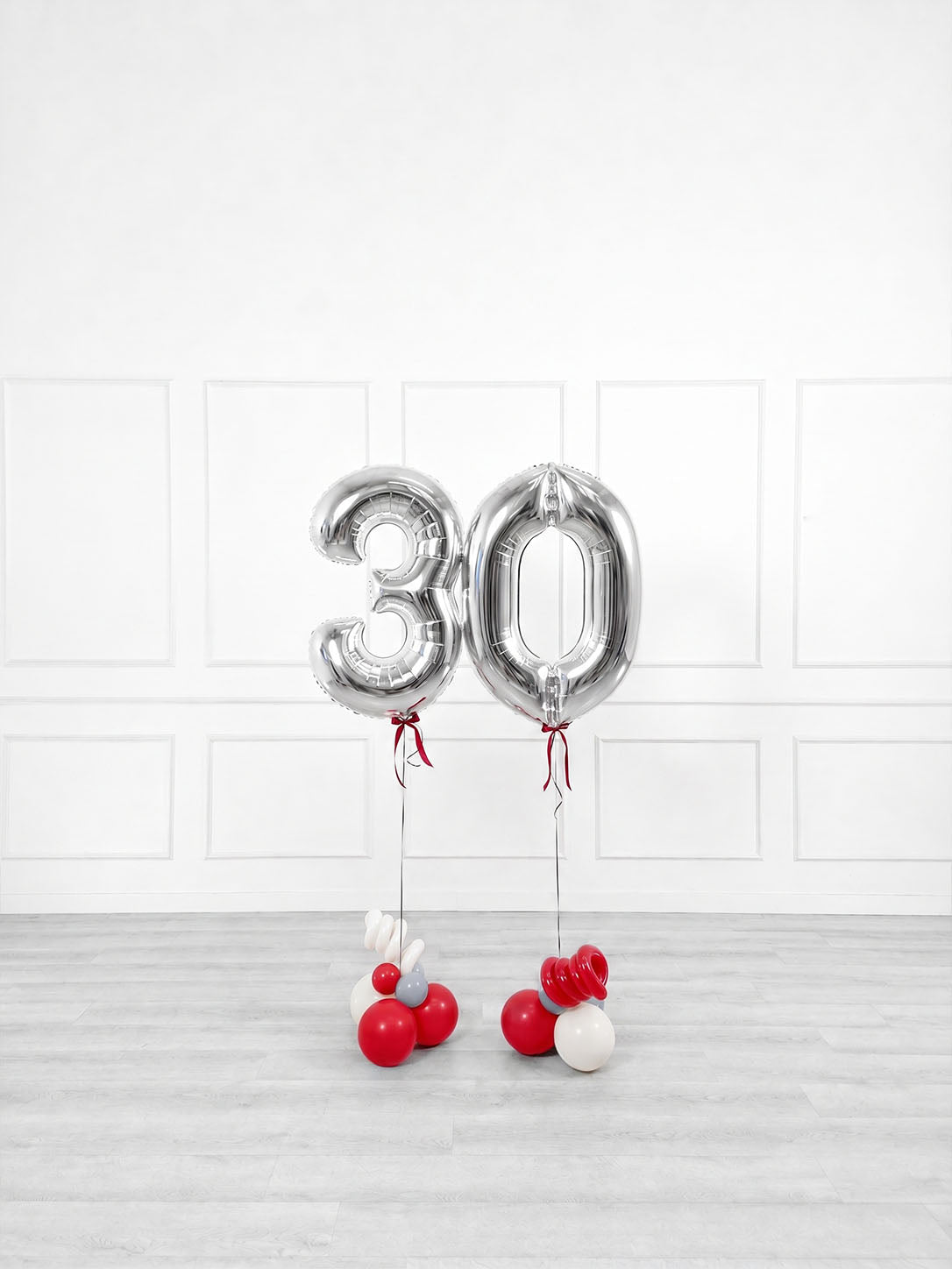 Ana Karina Balloons scarlet frost foil numbers