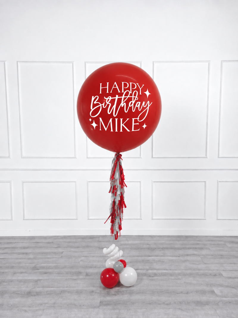 Ana Karina Balloons scarlet frost personalized jumbo balloon, additional product image