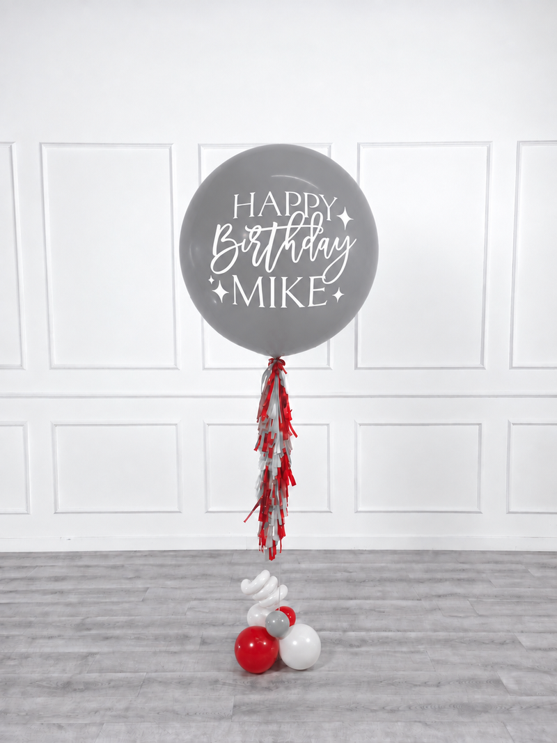 Ana Karina Balloons scarlet frost personalized jumbo balloon, additional product image