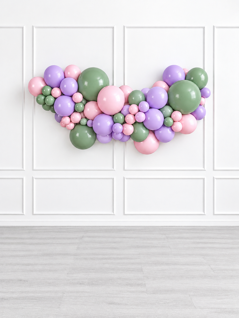 Ana Karina Balloons secret garden easy-hang organic balloon garland