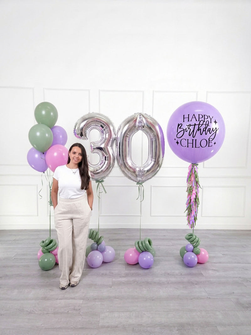 Ana Karina Balloons secret garden personalized birthday balloon set classic, additional product image