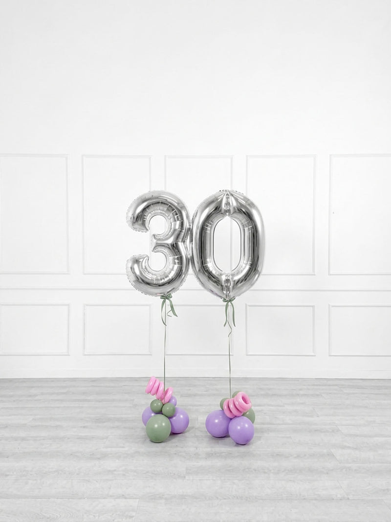 Ana Karina Balloons secret garden foil numbers
