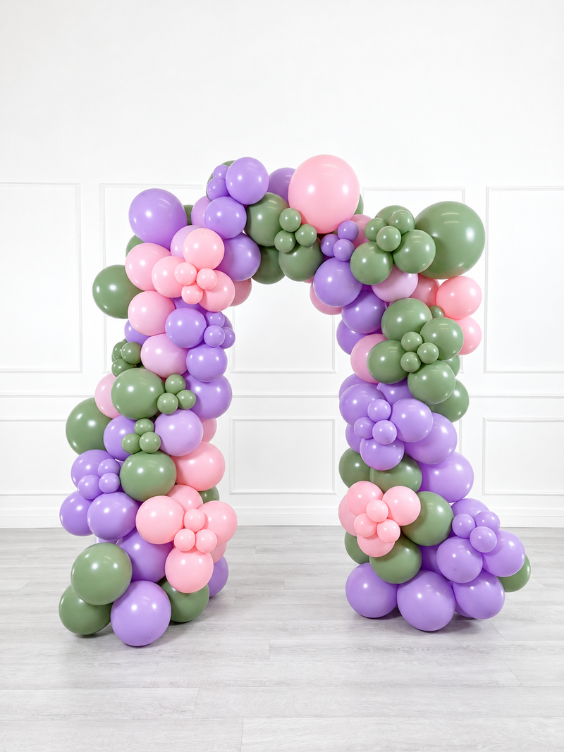 Ana Karina Balloons secret garden organic balloon arch