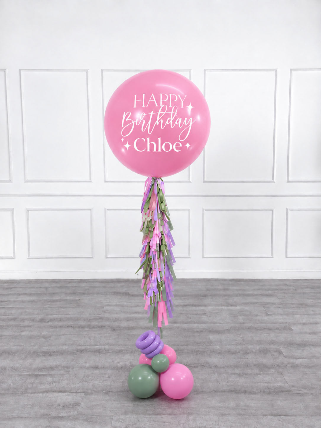 Ana Karina Balloons secret garden personalized jumbo balloon