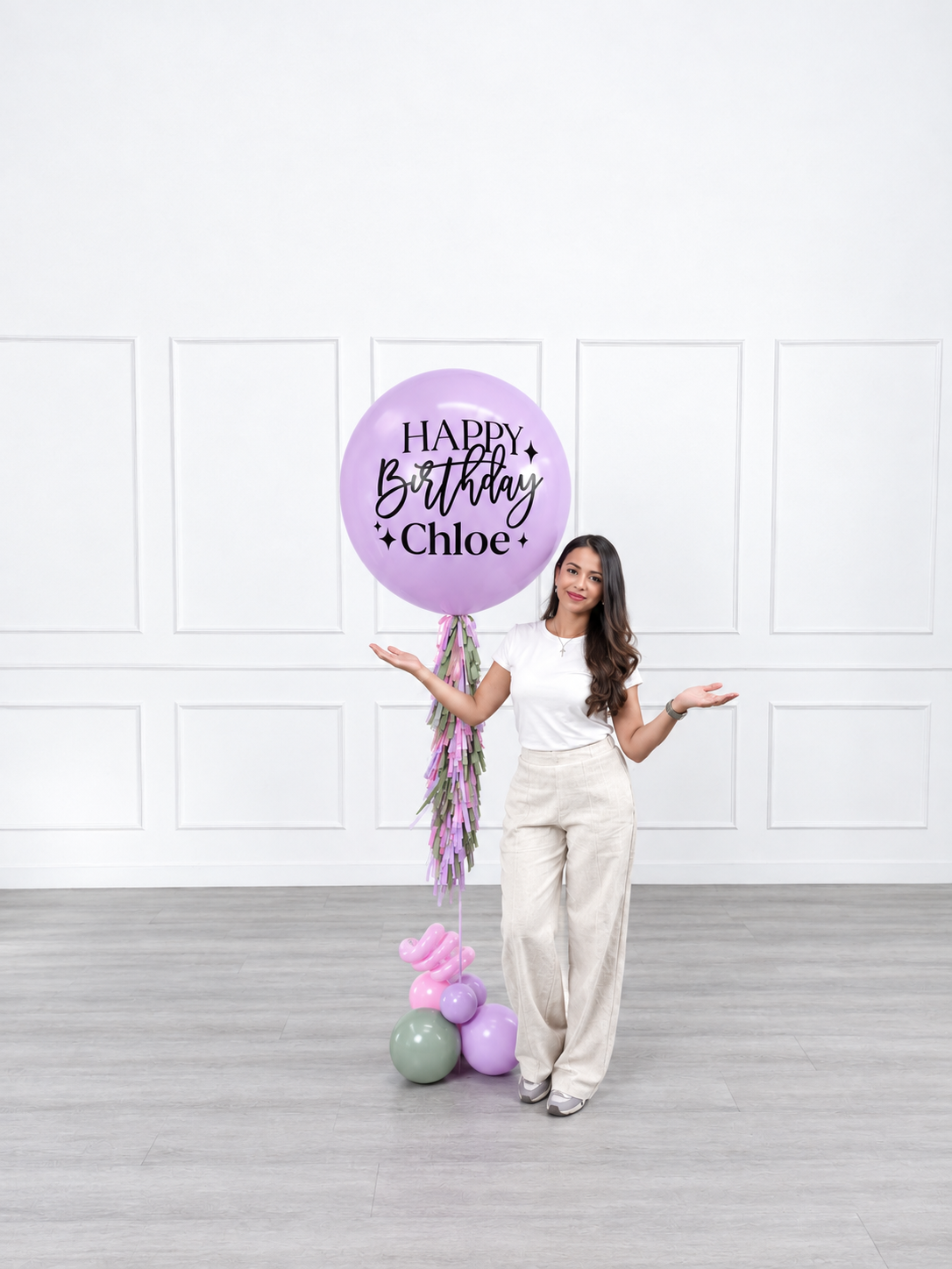 Ana Karina Balloons secret garden personalized jumbo balloon, additional product image