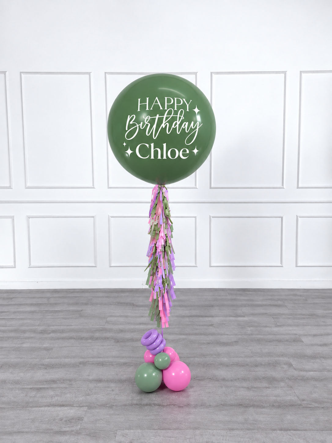 Ana Karina Balloons secret garden personalized jumbo balloon, additional product image
