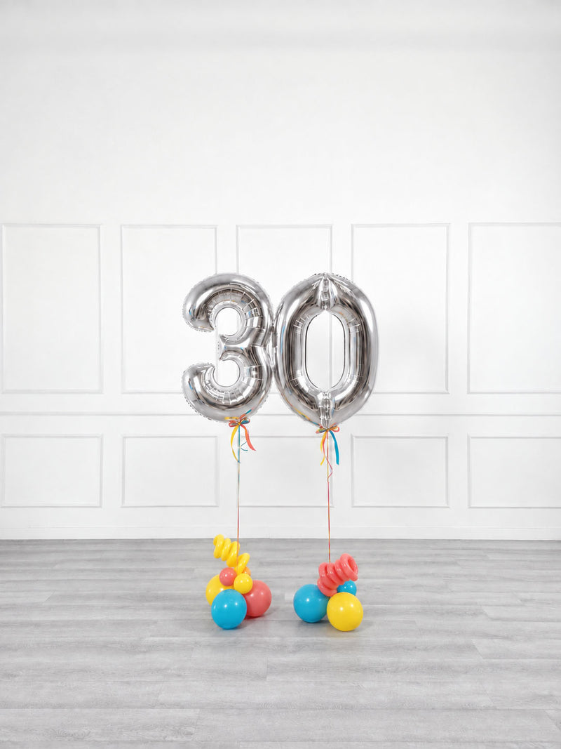 Ana Karina Balloons summer pop foil numbers