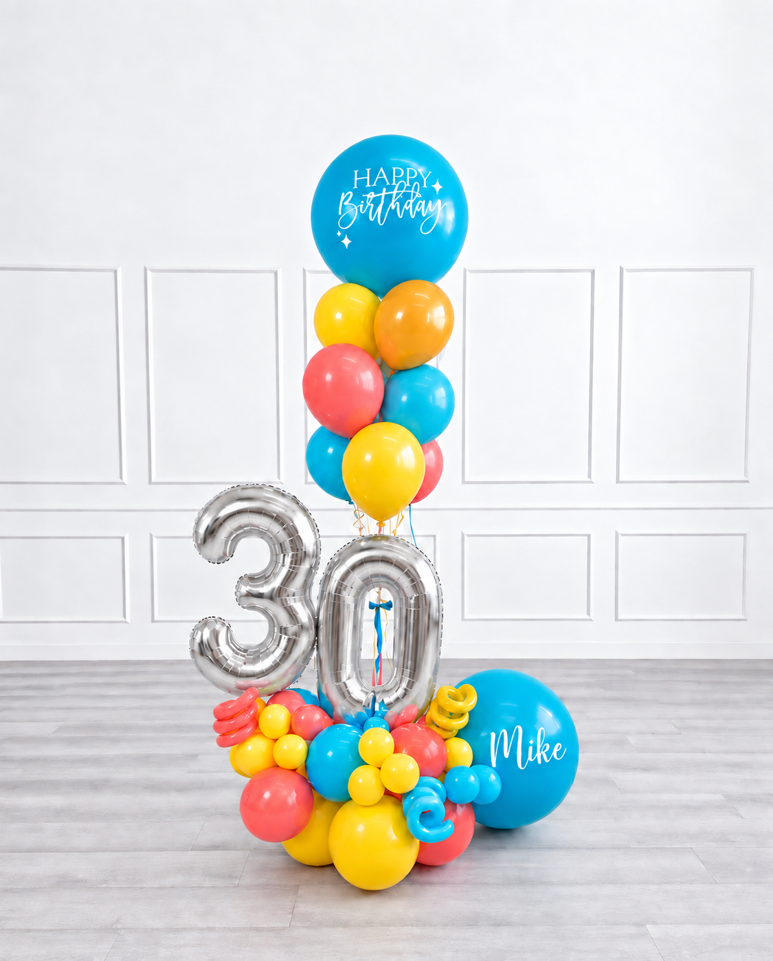 Ana Karina Balloons summer pop personalized balloon bouquet with classic balloons
