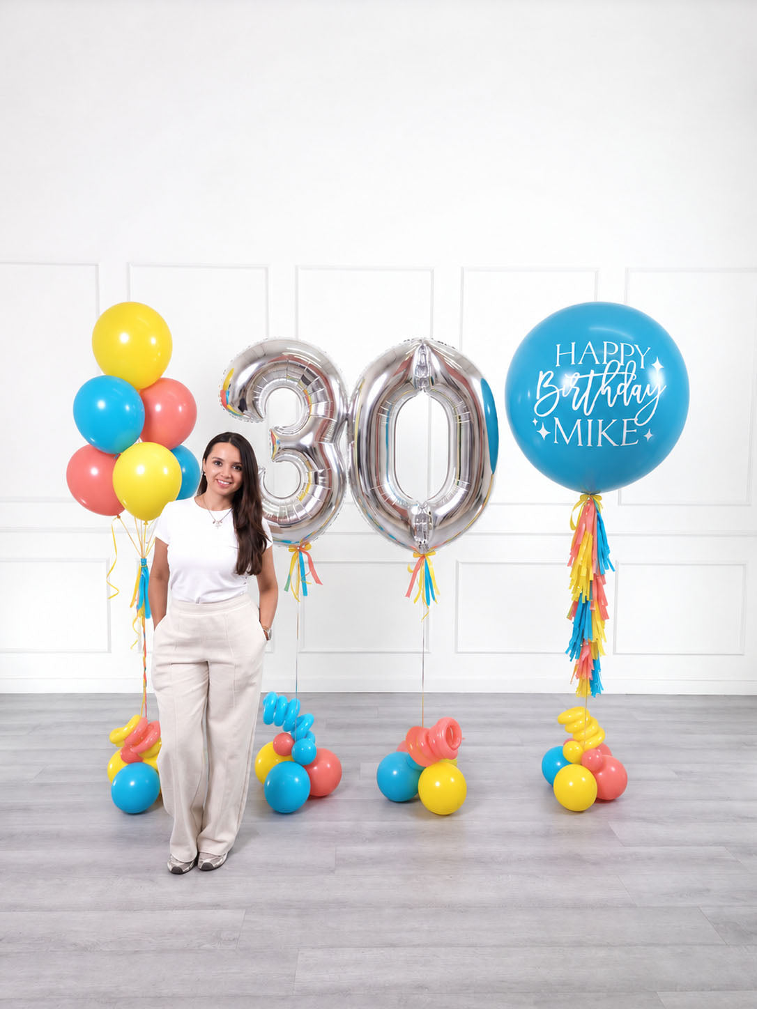 Ana Karina Balloons summer pop personalized birthday balloon set classic, additional product image