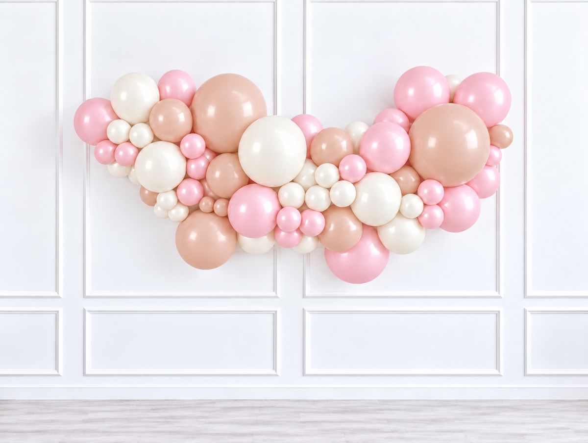 Ana Karina Balloons sweet pink easy-hang organic balloon garland