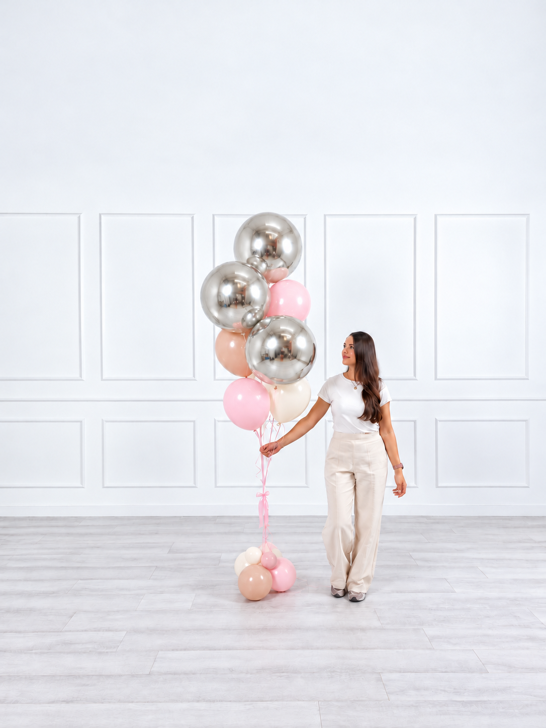 Ana Karina Balloons sweet pink balloon bunch orbz luxe, additional product image