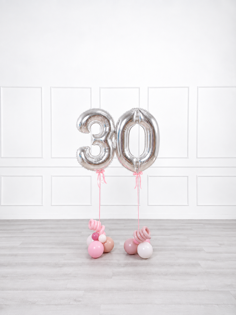 Ana Karina Balloons sweet pink foil numbers