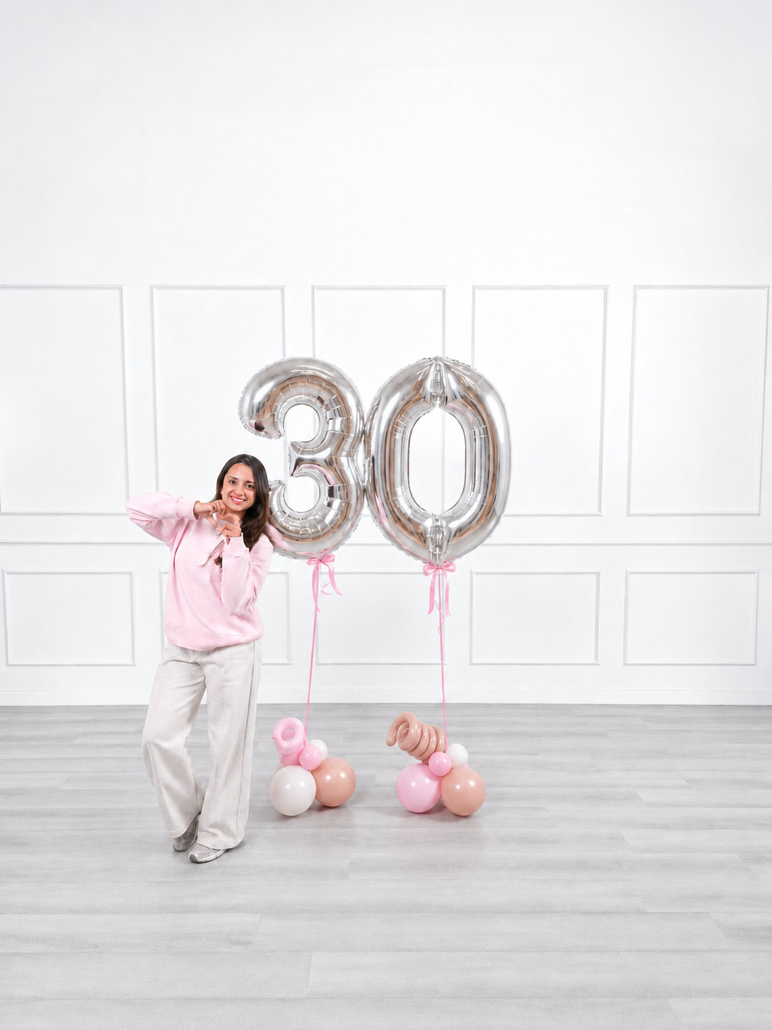 Ana Karina Balloons sweet pink foil numbers, additional product image