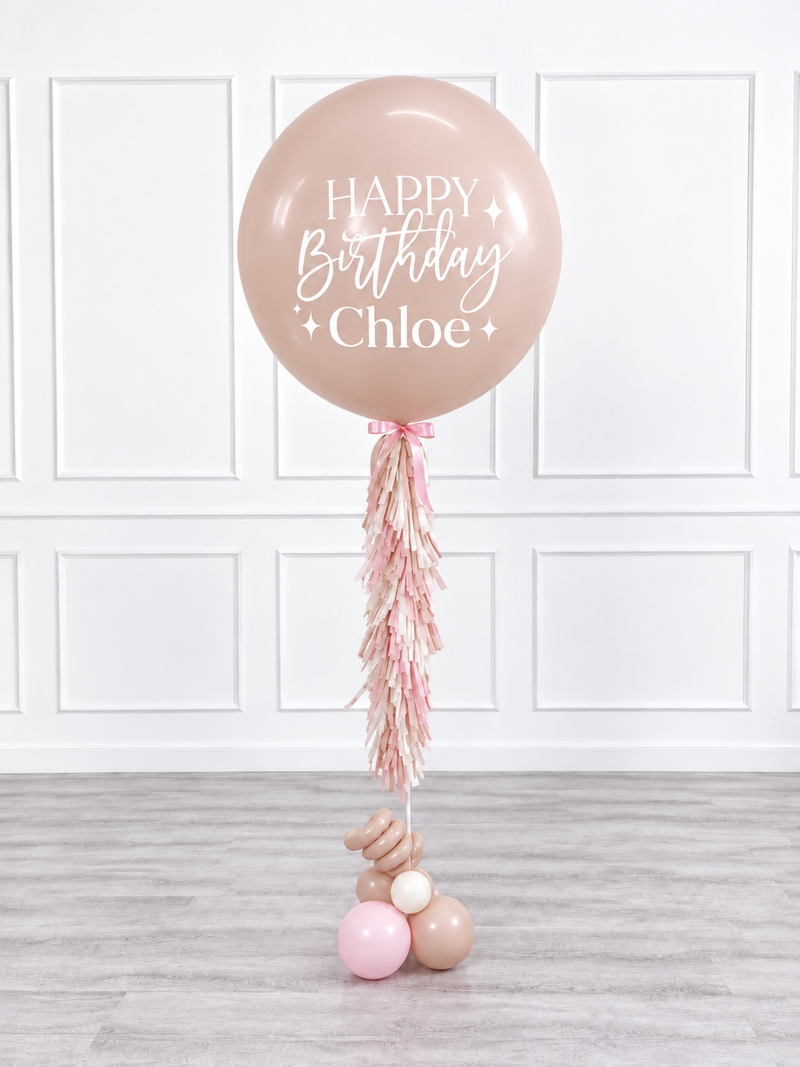 Ana Karina Balloons sweet pink personalized jumbo balloon, additional product image