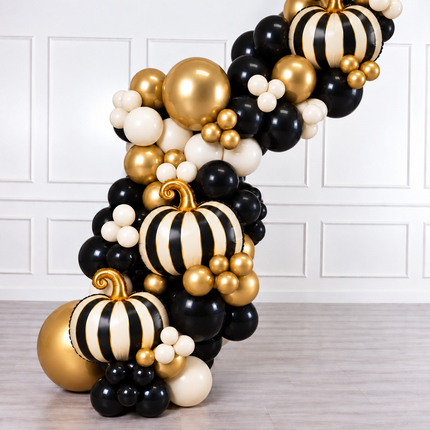Halloween - Balloon Garland - Pumpkin - Elegant Black
