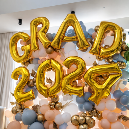 Graduation - Balloon Wall with Foil Letters