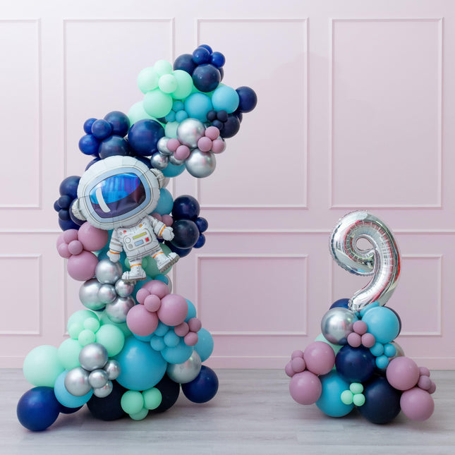 Space - Freestanding Balloon Garland & Number Stack