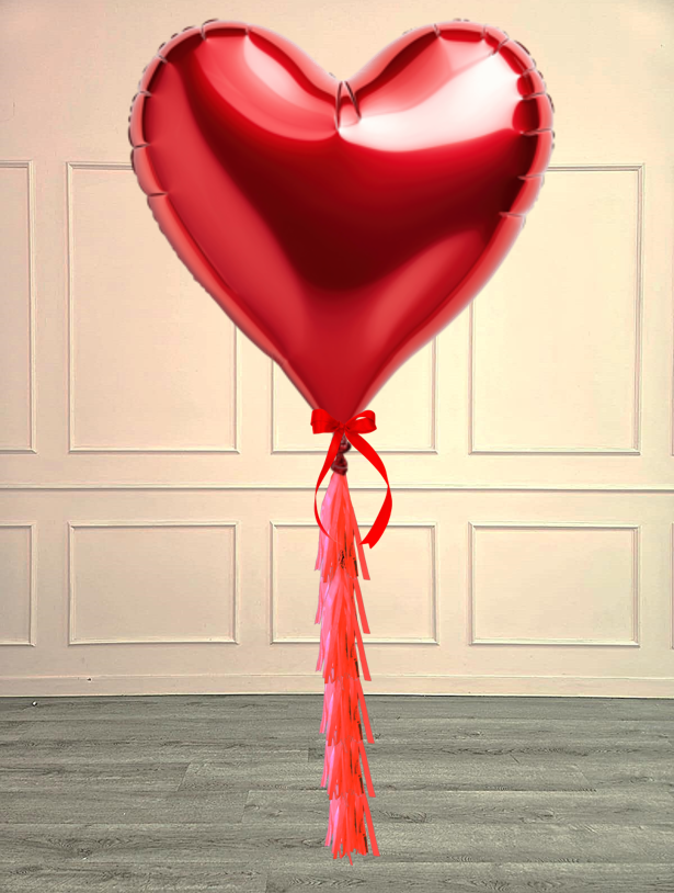 Valentine's Giant Heart Foil Helium Balloon