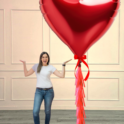 Valentine's Giant Heart Foil Helium Balloon