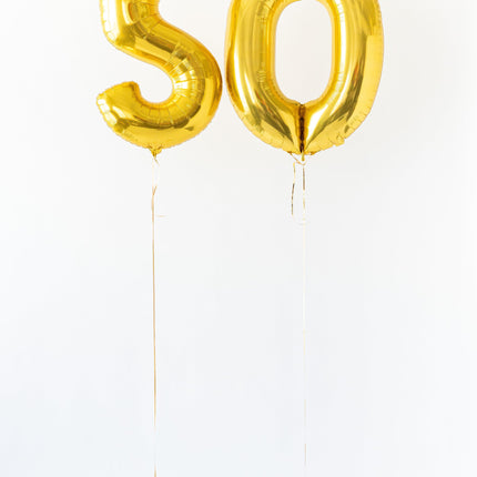 Foil Balloon Number - Gold