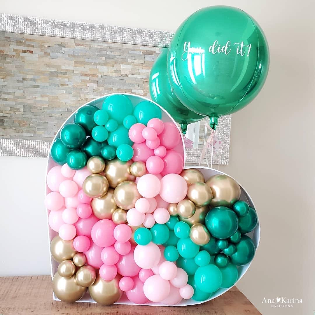 Emerald Forest - Heart Balloon Mosaic + Orbz