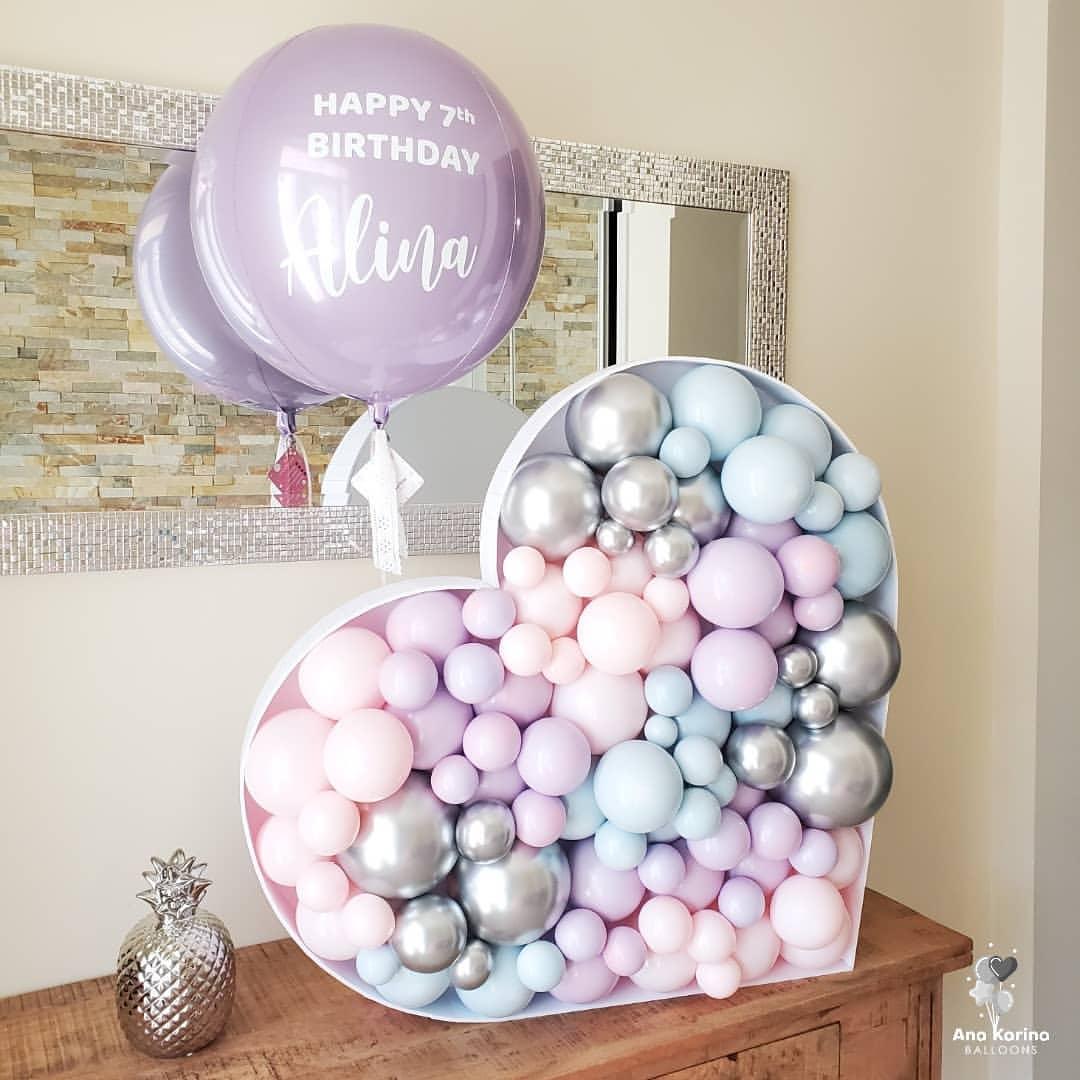 Lilac Garden - Heart Balloon Mosaic + Orbz