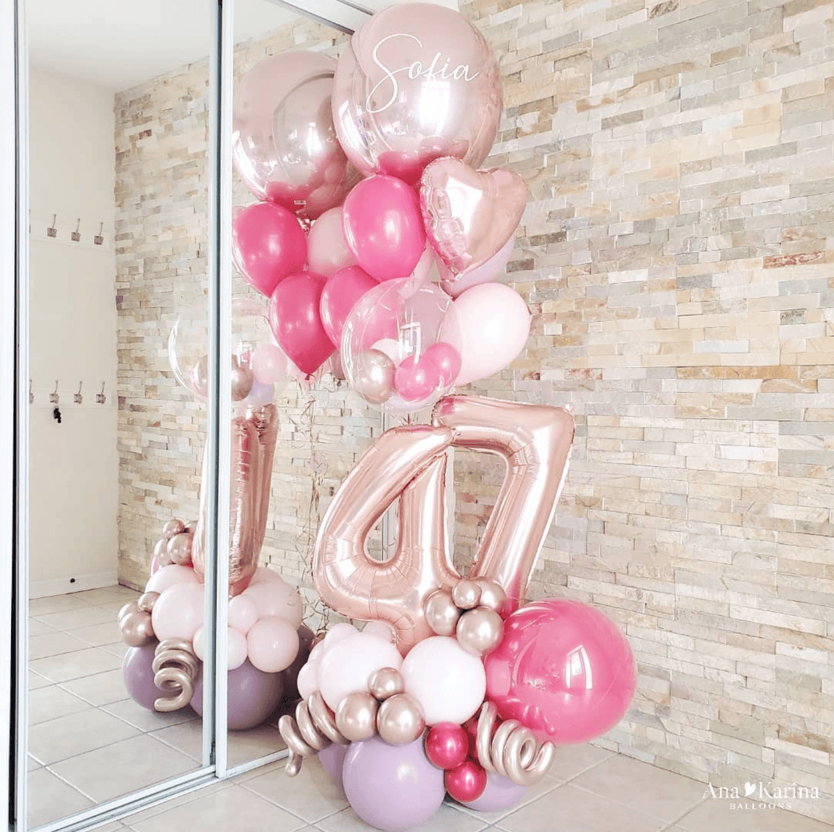 Pink is Hot - Personalized Balloon Bouquet